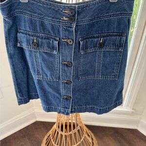 Gap 1969 Denim Button-Front Mini Skirt Size 30